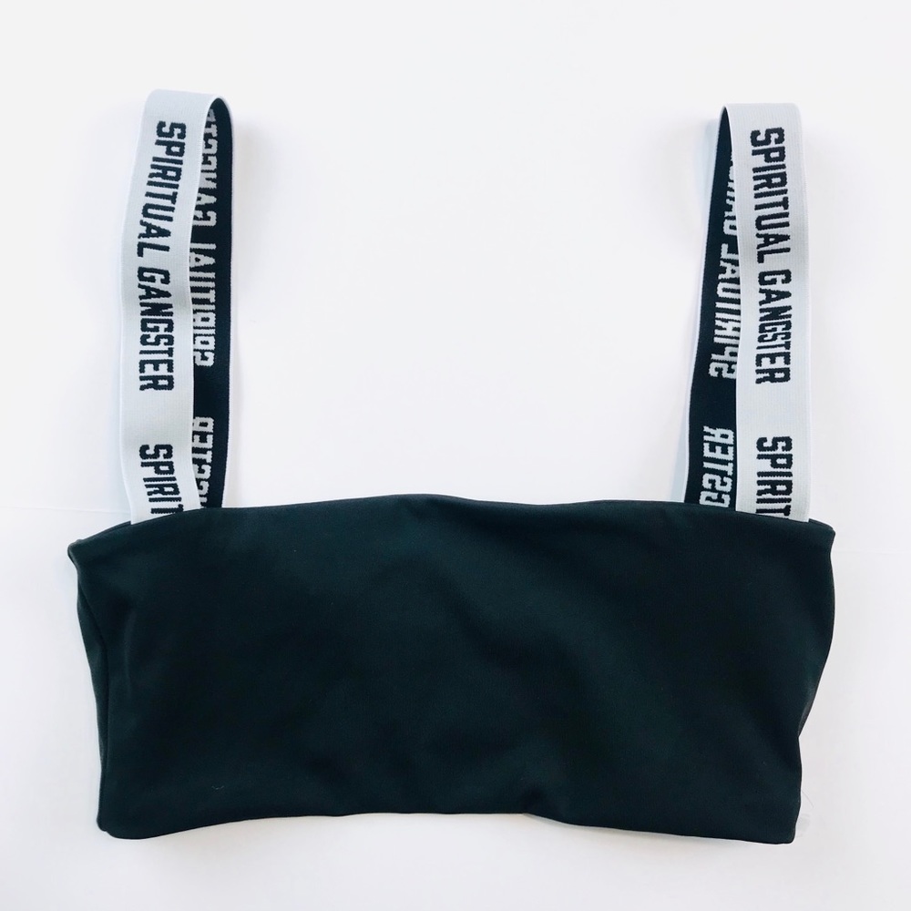 Spiritual gangster🔮logo tagged strap bikini top